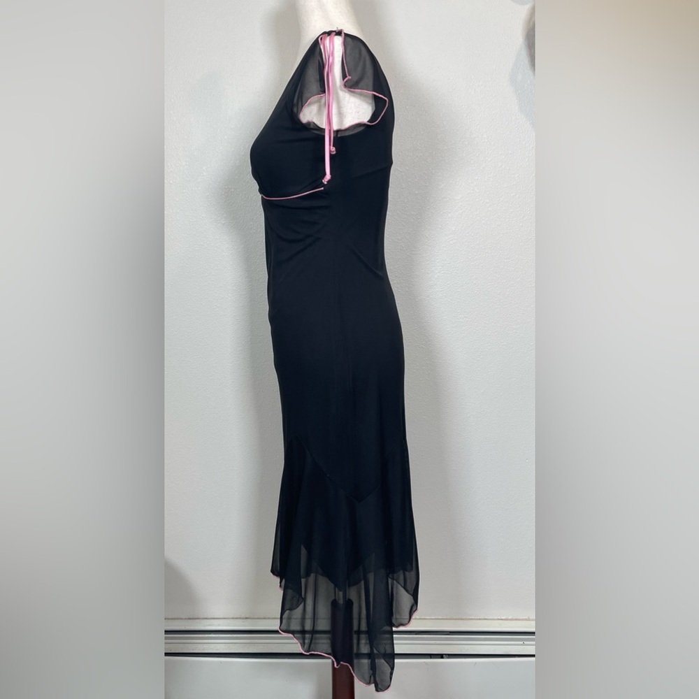 Vintage 90’s Y2K Cocktail Prom Party Dress Black & Pink Byer Too Size Small - Picture 2 of 16